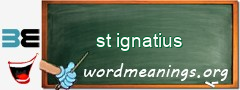 WordMeaning blackboard for st ignatius